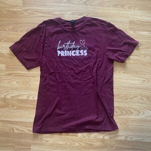 BIRTHDAY Burgundy T-Shirt - Size M